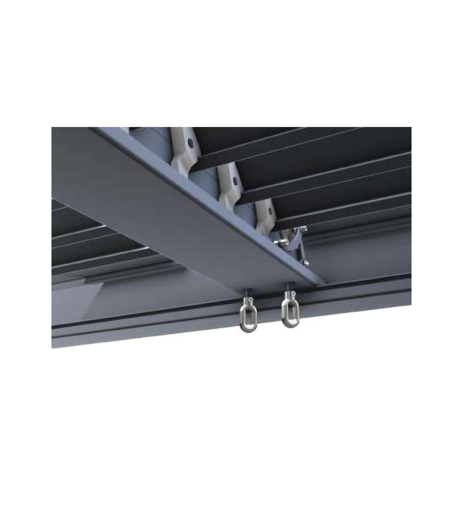 Verdelook Pergola Bioclimatica Atena 100 in Alluminio Grigio - 3x3x2,5 m
