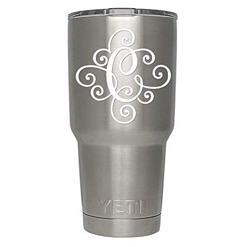 ViaVinyl Monogram die cut decal/sticker. CLICK FOR COLOR/LETTER OPTIONS. AVAILABLE IN FOUR COLORS