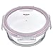 Westmark szklana puszka utrzymująca świeżość, okrągła, pojemność: 400 ml, nadaje się do kuchenki mikrofalowej i piekarnika, szkło/silikon/tworzywo sztuczne, przezroczysta/czerwona, 23322E1