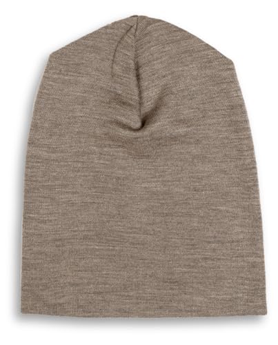 Engel Natur, Merino Mütze Damen/Herren, 70% Wolle (kbT), 30% Seide (Walnuss)