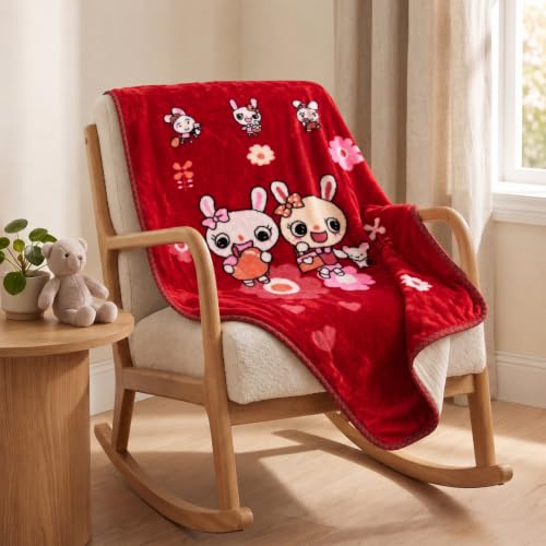 Image of VAS COLLECTIONS 280 GSM Baby Mink Blanket, Ultra Soft Warm Plush Cozy Blanket for Newborn Baby, Infants, Kids & Toddlers, Lightweight Comfortable Baby Blanket, 30 x 40 Inches (76 x 102 cm) - Ruby Red