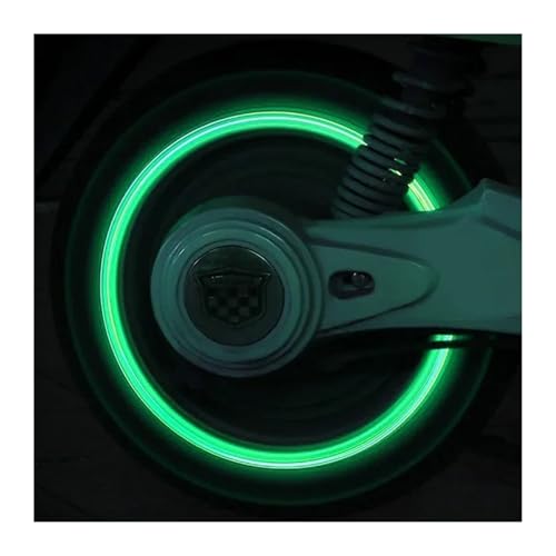Tapas de Válvula para Neumáticos de Coche, Motocicleta y Bicicleta, Decoración Luminosa para Rueda, Accesorios de Tapón de Neumático (4 piezas Verde) miniatura 4