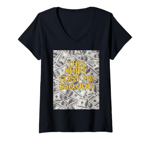 Women's Most Expensive Luxurious Elegant Design V-Neck T-Shirt