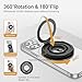 OPSO Magnetic Phone Ring Holder for MagSafe, 360 Degree Rotation Silicone Finger Ring Grip Stand Holder, Adjustable Kickstand, Compatible with iPhone 16 15 14 13 12/Pro/Max, Samsung and All Smartphone