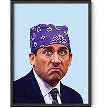 HAUS AND HUES Michael Scott Poster The Office TV Show Wall Art, Funny Prison Mike Print for Fans, Office Spaces & Home Decor | Great Gift Idea | Unframed 12 x 16