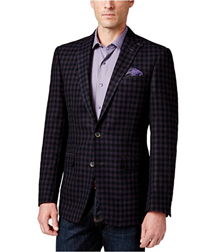 Tallia Mens Sport Coat Two Button Blazer Jacket, Black, 36 Short #TOP1