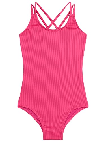 Image of Kanu Surf Girls' Reese UPF 50 Beach Sport Criss-Cross One Piece Swimsuit