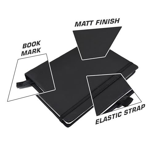 Image of Cubic A5 Size Journal with Elastic Closure (Matte Black, Pack of 2) - Premium Ruled Notebook, Soft Cover, Ideal for Office, School, Travel, and Personal Use