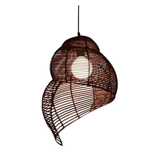 Lustre en rotin résoud manque de chaleur suspension nid oiseau marron