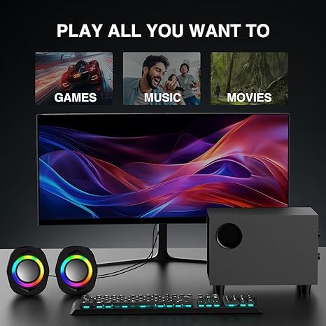 WMQ PC Speakers with Subwoofer, Desktop Computer Speakers
