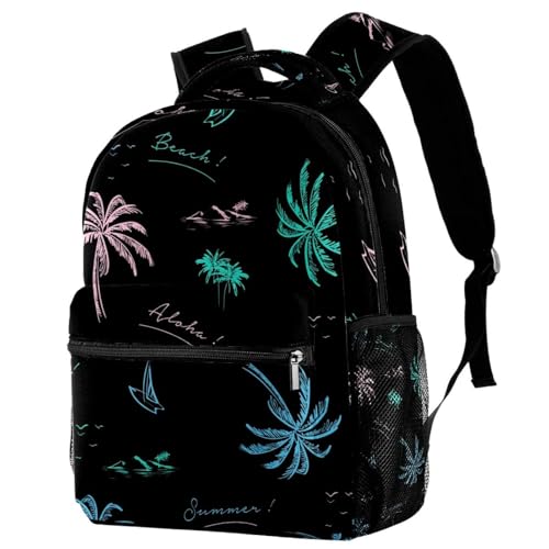 Sac à dos d'école 29.4x20x40cm multicolore avec motif collines