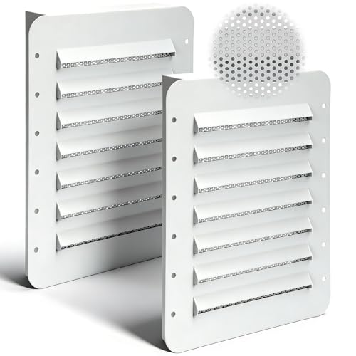 2 Pack Steel Shipping Container Vents with Screens Heavy Duty Shipping Container Air Vents with Metal Mesh Increase Air Circulation Air Vent for Shipping Container House Offices and Cabins