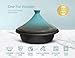 KooK Moroccan Tagine, Enameled Cast Iron Cooking Pot, Tajine with Ceramic Cone-Shaped Closed Lid, 3.3 QT, (Stone Blue)