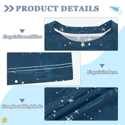 Starry Night Stars Kids Bathing Suits Girls Sun Protection Teen Clothing Swimwear Beach Tops 3T3