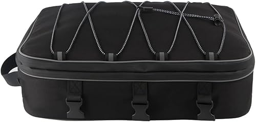 Miniatura 3 de Alforja de motocicleta para BMW, Honda, Yamaha, Kawasaki, Ducati, portaequipajes reflectante, bolsa de equipaje (bolsa derecha, negro)