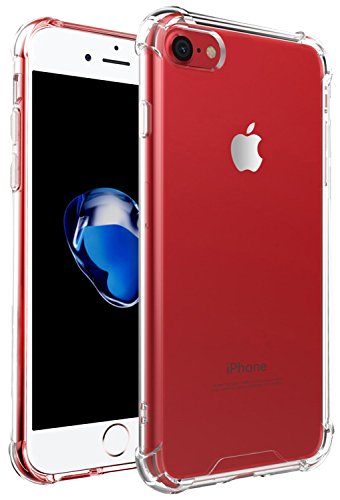 Gruichi iPhone 7 Plus Case, iPhone 8 Plus Case, Crystal Clear Case, Shock Absorption Technology TPU Bumper Hard Back Cover Case for Apple iPhone 7 Plus / iPhone 8 Plus