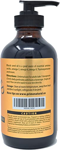 Organic Black Seed Oil 16Oz - Usda Certified - High Thymoquinone, Turkish Origin, Pure Nigella Sativa - Cold Pressed, Unrefined, Vegan - Omega 3 6 9, Antioxidant, Immune Boost, Joints, Skin & Hair #TOP2