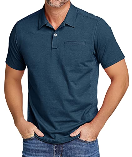 Image of SWISSWELL Men's Polo Shirts Short Sleeve Golf Polo Casual Athletic Fast Dry Shirts for Running Tennis Hiking