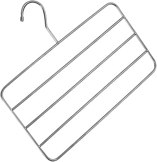 POPETPOP Multi-Layer Pants Hangers Non Slip Swing Arm Pants Hanger Stainless Steel Space Saver Closet Storage Organizer for Jeans Trouser Clothes