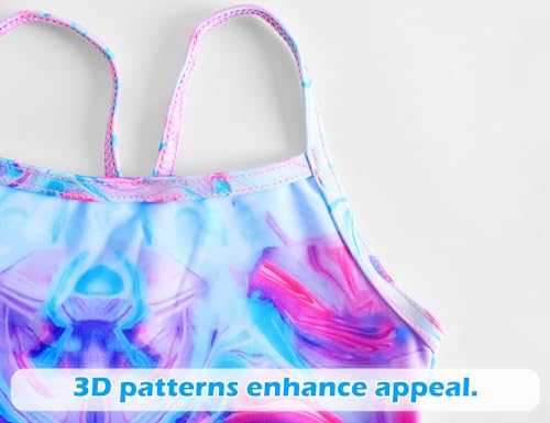 Image of Snowheart Girls Swimsuit One-Piece Bathing Suits Multicolor Kids Sport Summer Beach Swimwear for 2-12 Years Old