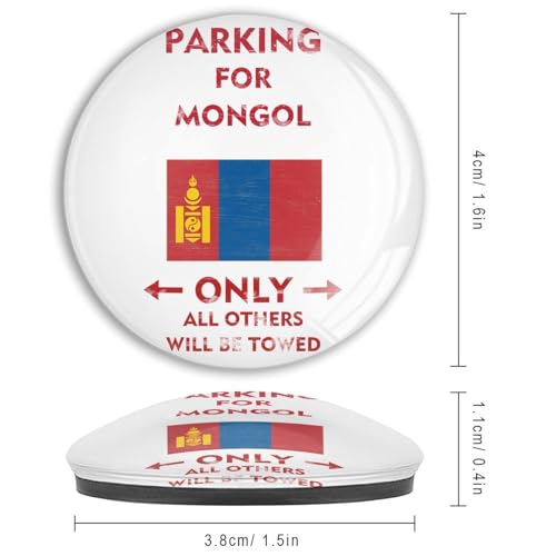 Imán de nevera de Mongolia de cristal para sujetar notas sin caídas 3