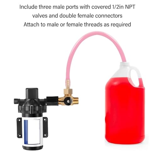 Image of RV Winterizing Kit with Pump Converter for RV Boat Antifreeze Plumbing System Winterization Kit for Filling Water Pipes Plumbing Systems