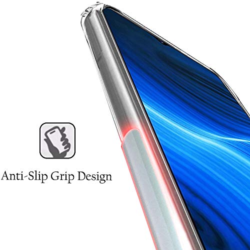 Image of TheGiftKart Ultra Clear Slim Anti-Slip Grip Soft Silicone Back Cover Case with Complete Camera Protection & Anti-Dust Plugs Built-in for Realme X2 Pro (Transparent)
