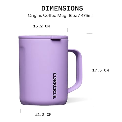 Corkcicle Origins Neon Lights Travel Coffee Mug, Triple Insulated Stainless Steel Cup for Hot Drinks, Spill Proof, Reusable - Image 3