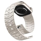 Bandletic(バンドレック) 磁気ストラップ Apple Watch Series 10 42mm対応 - ソフトシリコンバンド iWatch Series 9/8/7 41mm SE2/SE/6/5/4 40mm 3/2/1 38mm用 スポーツ通気性ストラップ 男女兼用, 38mm/40mm/41mm/42mm(Series 10)