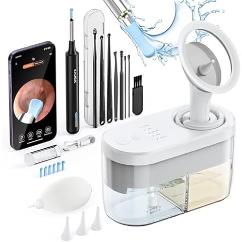 Ear Wax Removal Kit - Water Powered Ear Cleaner & Ear Cleaner with Camera, Ear Irri...