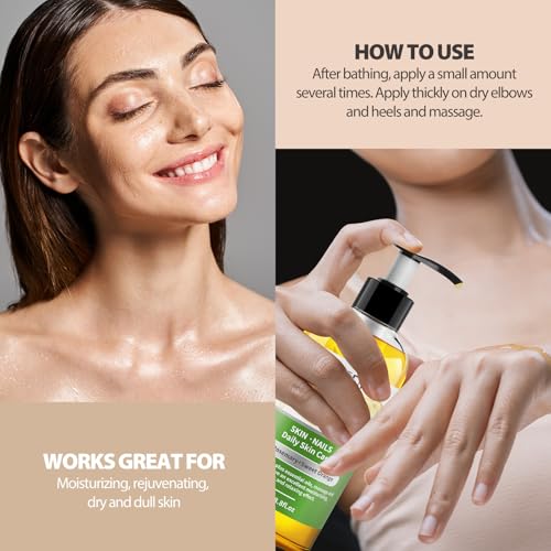 Image of PHATOIL Basil Body Oil with Pump, 260 ml (8.8 fl.oz) Multi-Purpose Massage Oil Basil Oil, Blends of Natural Plant Oils and Essential Oils, Great for Skin Care, Body Oils for Women and Men