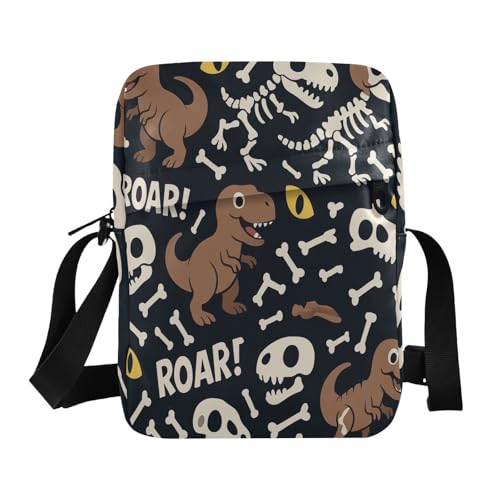 messenger bag for men Small Crossbody Bag For Women Woman Cross Body Purse Adjustable Strap for Travel Travel- Dinosaur Fun Pattern