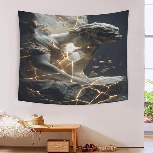 Tapisserie murale effet 3D MJFCoin grand tissu décoration salon chambre 180x230
