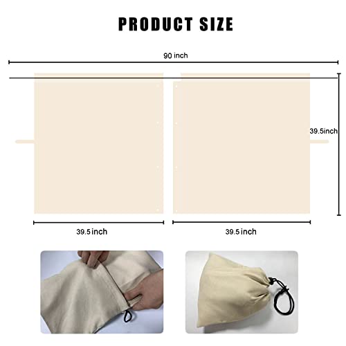 Meewoo Car Divider Privacy Curtain, Blackout Suede Sun Shade Cover Front & Rear Seat Partition Space Divider Auto Van Truck Interior Accessories For Family Travel Camping Baby Sleeping (Beige, Large) #TOP1