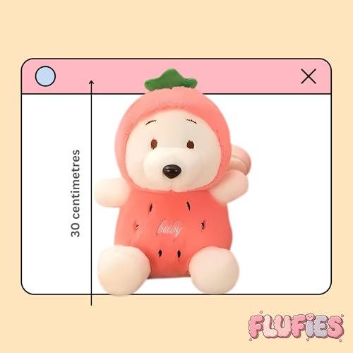 Image of Flufies Plush Toys - Snuggly and Aesthetic Stuff Plush Toys and Baby Toys - Soft Toys for Baby Girl and Baby Boy - Soft Toys for Girlfriend Gift (Pooh)