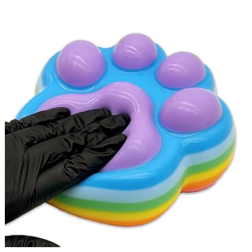 Giant Rainbow Cat Paw Squishy Toy