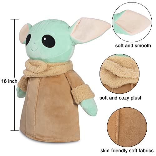 Cemocle 16 Inch Baby Grogu Doll Plush, Kids Cute Stuffed Animal Backpack Plush Figure Toys For Girls And Boys #TOP3
