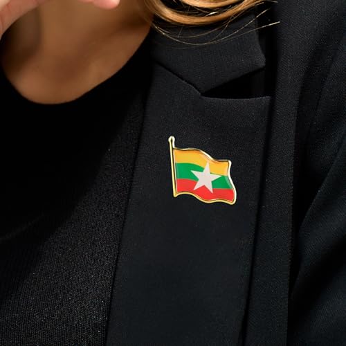 Image of Country Flag Brooch Metal Alloy Souvenir Pin Shirt Hat Backpack Jewelry Accessories Decoration Party Christmas Gift Badge International Travel Pin