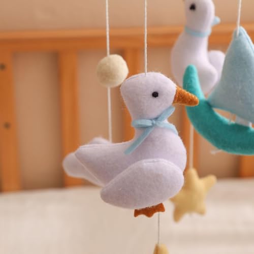 Mobile pour bébé canard et étoile suspendu pour lit et couffin - 6