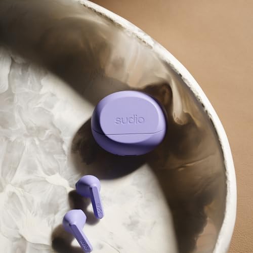 Image of Sudio A3 All-Day Wireless Earbuds - 25H Playtime, Bluetooth 5.4, Sweat & Splashproof, Balanced Sound, Clear Calls with Enhanced Mics, USB-C Charging, Made from Recycled Plastics (Purple)