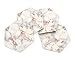 Set of 4 Photo Coasters for Drinks 4 Inch Hexagon Rose Gold Marble Pattern Waterproof Top Cork Backed Durable Finish Heat Transfer Decorative Coasters Home Kitchen Office Decor