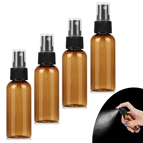 スプレーボトル 30ml 4個セット 遮光 トラベルボトル 茶褐色 詰め替え トラベルセット 旅行グッズ 小分け容器 化粧品 シャンプー 旅行 ジム 出張 半透明 漏れ防止 アルコール対応 消毒 水分補充