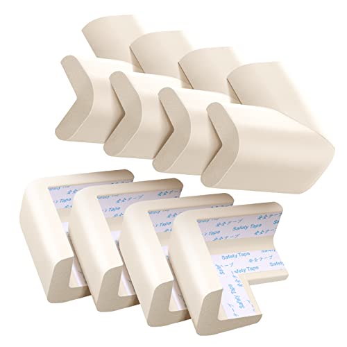 Baytion Table Corner Protectors for Baby Safety 10 Pack Baby Safety Corner Guards with Strong Adhesion Thicken and Widen Child Proofing Corner Guard Prevent Kids Head & Knee Injuries(White)
