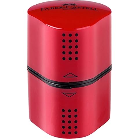 Faber-Castell Grip Pencil Sharpener Box, Red Cover