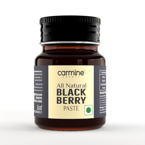 Image of Carmine County All Natural Blackberry Paste for Baking, Desserts, Sweets, 50 g, Glass Jar