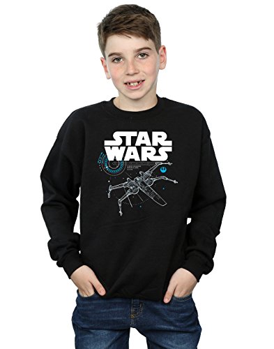 Star Wars Jungen The Last Jedi X-Wing Sweatshirt 9-11 Years Schwarz Cover