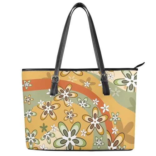 Leather Tote Bag for Women, Oversize Crossbody Shoulder Bag, Sling Hobo Purse Handbag Fashion Printed Travel Bags