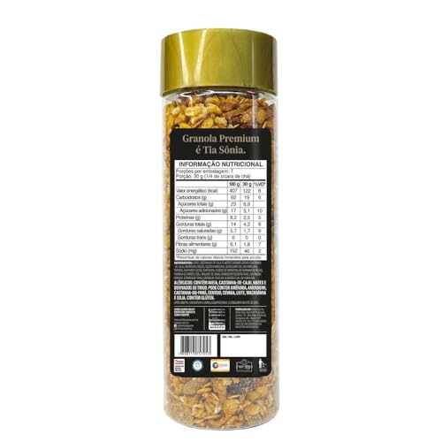 Tia Sônia, Kit 3 Granola Premium Vegana Castanhas 210g cada Tia Sônia