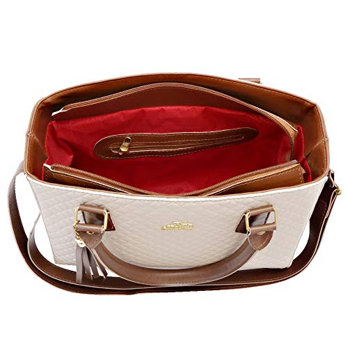 Bolsas Feminina Kit 3 Peças Bolsa Mochila Mais Carteira (NUDE/MARROM)