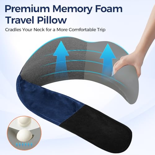 Almohada de espuma viscoelástica para cuello y viaje miniatura 6